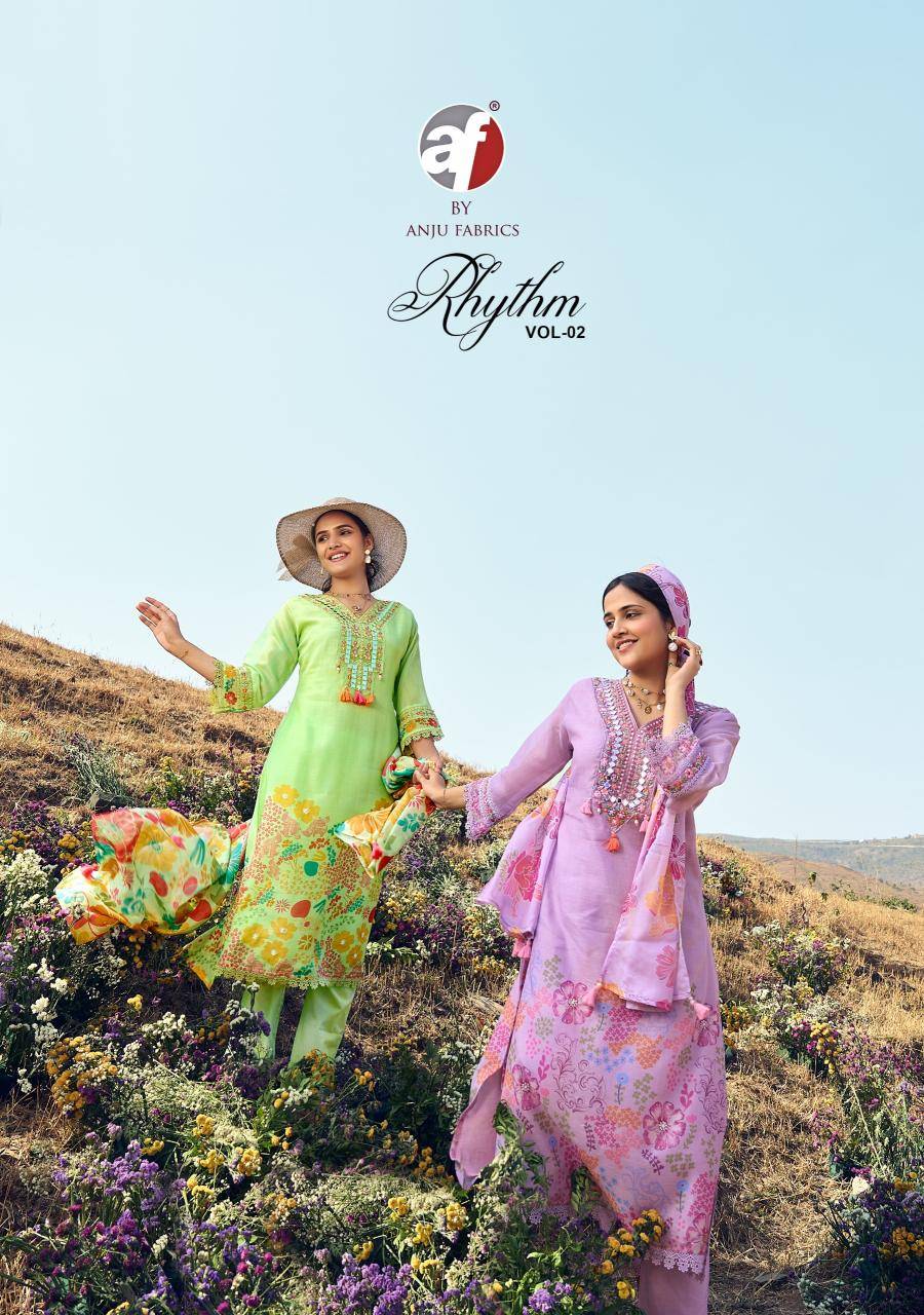 Anju fabrics rhythm vol 2 Kurti exporter in Ahmedabad